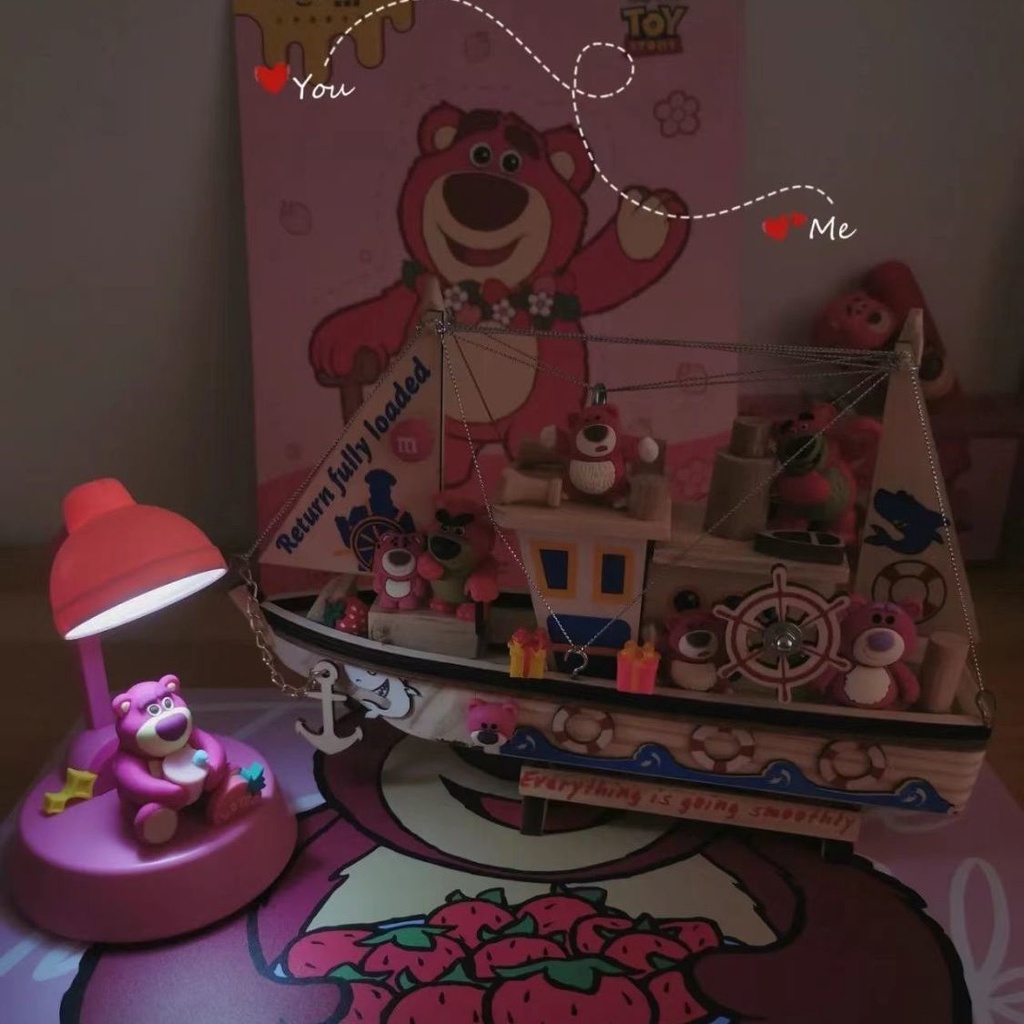 Hàng Mới Về Mới Đèn Ngủ Để Bàn Hình Gấu Dâu Tây Disney Dễ Thương Chất Lượng Cao