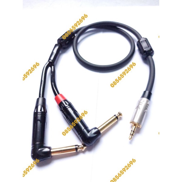 Dây tín hiệu jack 3.5mm-2 jack 6mm
