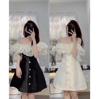 đầm dự tiệc trễ vai sang trọng ( thời trag igsize vicky.g- anitagreen) N1022