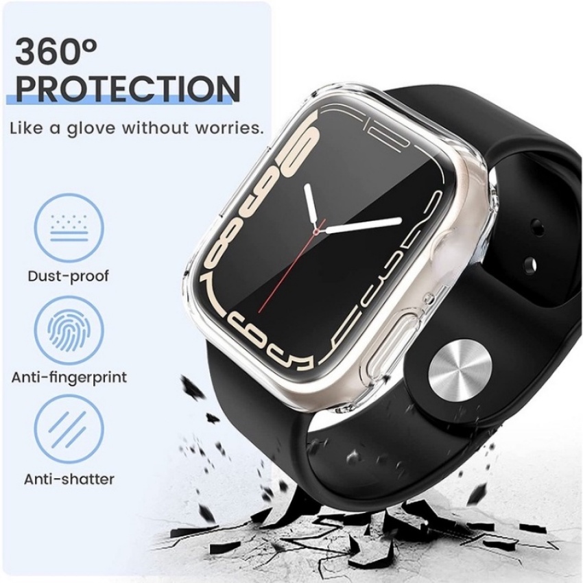 Ốp Bảo Vệ Màn Hình Đồng Hồ Thông Minh 360 Độ Bằng TPU Mềm Trong Suốt Cho IWatch SE 7 6 5 4 3 2 1 SE 7 6 5 4 3 2 1