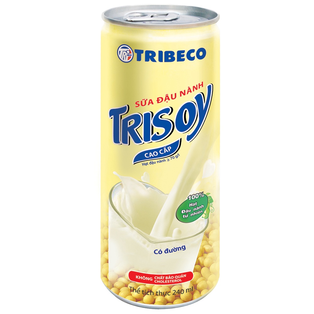 Combo 6 lon Sữa đậu nành Tribeco lon 240ml
