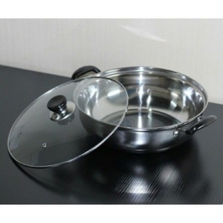 Nồi Lẩu Nắp Kính inox đáy từ size 28cm