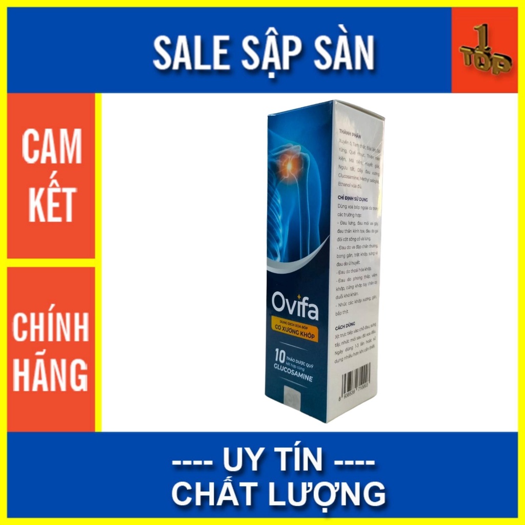 Dung Dịch Xoa Bóp Cơ Xương Khớp Ovifa - Giảm Đau Mỏi Vai Gáy - Hộp 60 mL - Top 1 Pharmacy