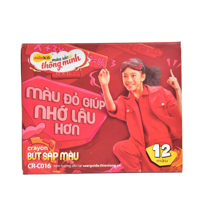 Hộp 12 bút sáp màu Thiên Long