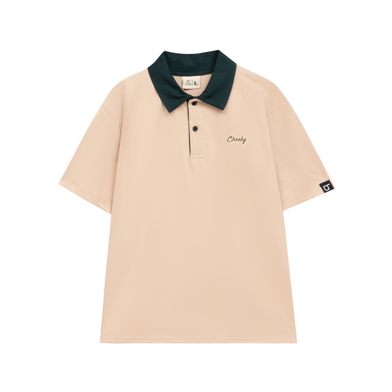 Áo Polo Phối Màu Unisex Cheecky Chất Liệu 100% Thun Cotton Lạnh Cute Trẻ Trung