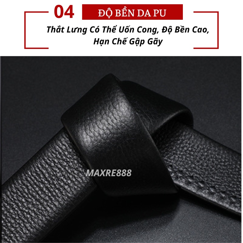 Thắt lưng nam, dây nịt da cao cấp mặt đúc nguyên khối khóa tự động tiện dụng sang trọng cá tính