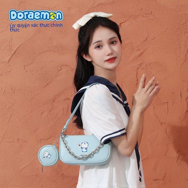 Túi đeo vai doraemon nữ 2023 mới tất cả phù hợp cổ tích đeo vai túi dưới cánh tay quà tặng sinh nhật chất lượng cao