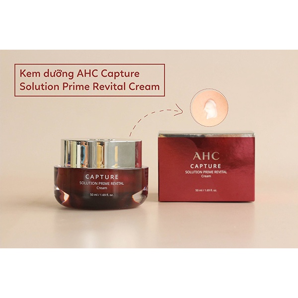 Kem Dưỡng Trắng Da AHC CAPTURE SOLUTION MAX CREAM 50ML Đủ Dòng + Sữa Rửa Mặt AHC