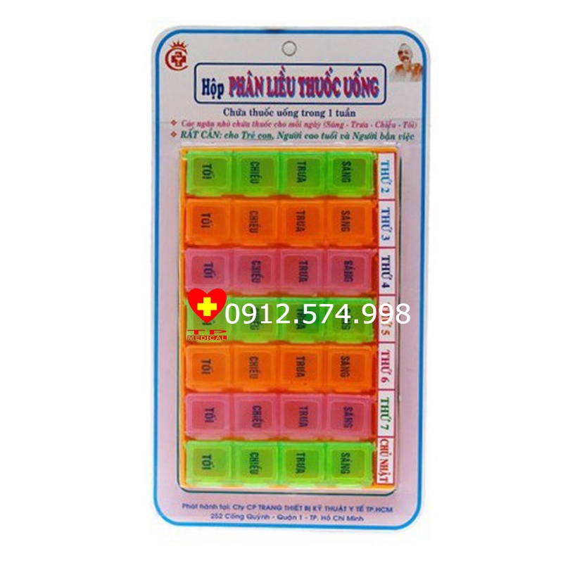 Chia thuốc uống theo tuần