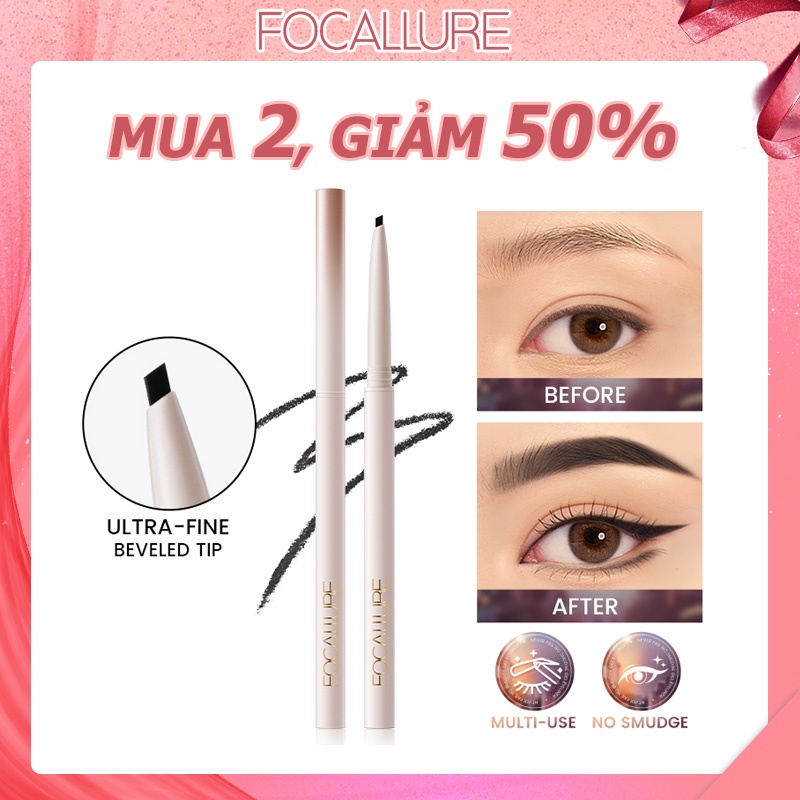 Focallure#Bút Kẻ Mắt Dạng Gel MordenUrban Siêu Mịn Đa Năng Nhanh Khô Chống Thấm Nước Dễ Sử Dụng