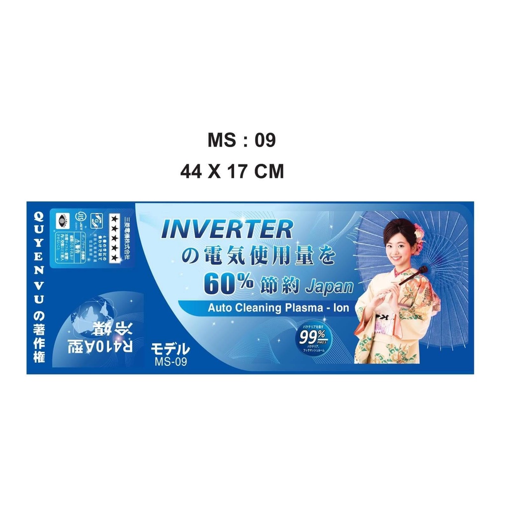 Tem trang trí máy lạnh Nhật