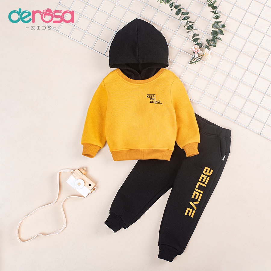 Bộ quần áo hoodie cho bé trai DEROSA KIDS từ 2 đến 6 tuổi AWKDD1059B