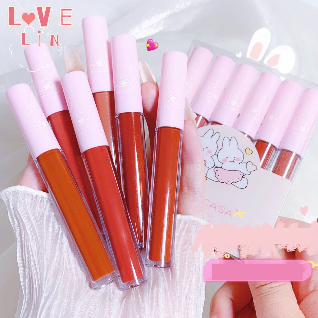 [Lovelin] Son Môi Mengute Thỏi Son Lì Không Dính Cốc Chống Thấm Nước Lâu Trôi Màu Sắc