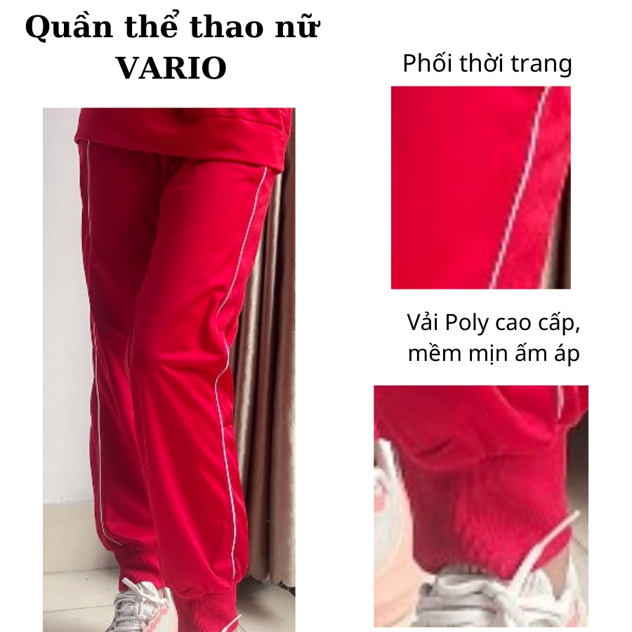 Bộthể thao nữ  VARIO  phong cách trẻ trung in chữ D phong cách Hàn Quốc VB22-06