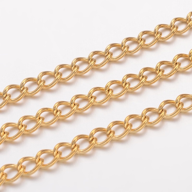 Dây Xích Xoắn Bằng Thép Không Gỉ 304 1-10m Nhiều Màu Sắc Dùng Làm Trang Sức Thủ Công