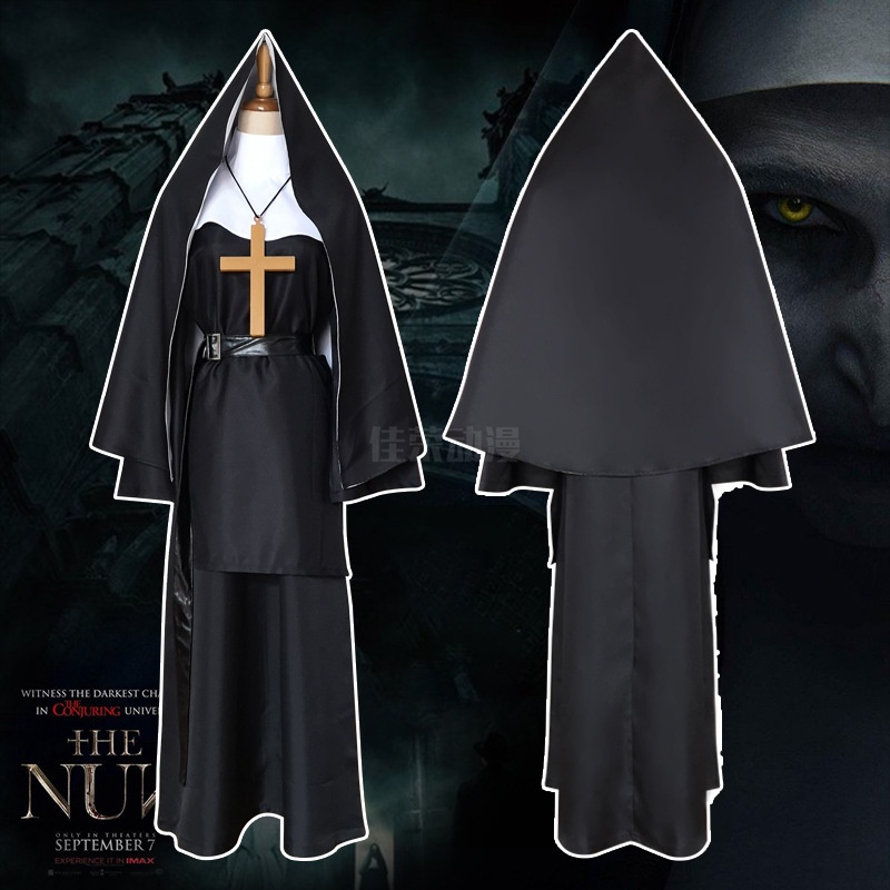Bộ trang phục Valak hóa trang Halloween, trang phục bà sơ Valak The Nun (hàng sẵn, có hỏa tốc)
