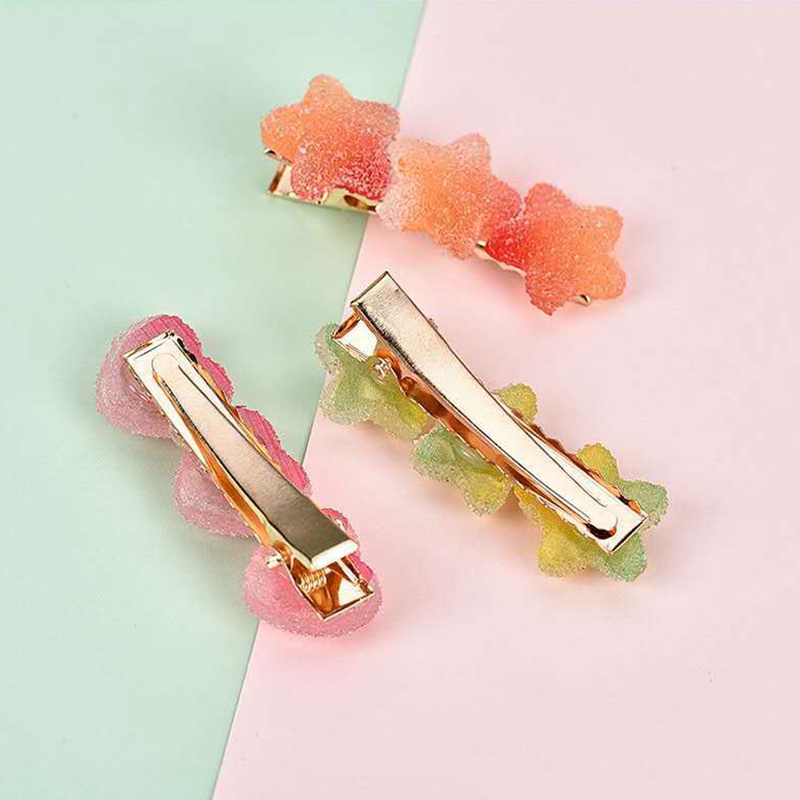Kẹp Tóc Dễ Thương Hình Ngôi Sao Màu Sắc Ngọt Ngào Phụ Kiện Thời Trang Cho Nữ AB159