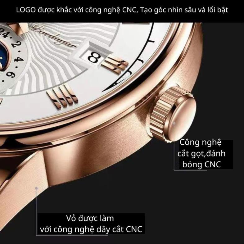 Đồng Hồ Nam Dây Da Đẹp Chính Hãng TAWA POEDAGAR P908 Cao Cấp Chống Nước Độ Sâu 30M