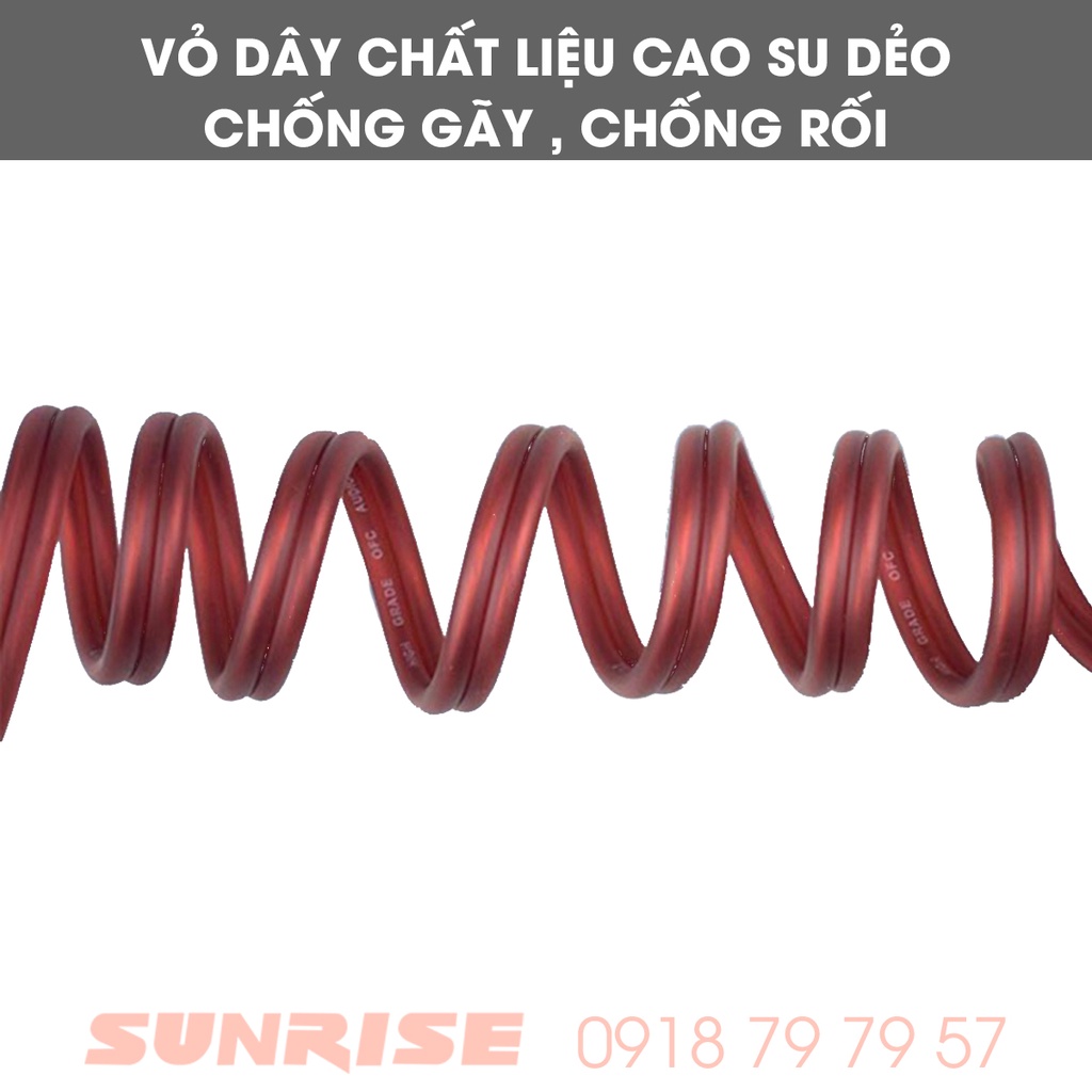 Dây cáp âm thanh 3 li 3.5 ra 2 đầu RCA  dài 3-5m , Dây Cáp tín hiệuAV lõi đồng - Sunrise 204