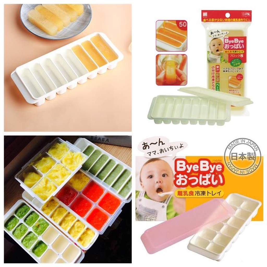 Khay đựng đồ ăn dặm có nắp Kokubo (Nội địa Nhật Bản) 8-12 ngăn nhựa PP kháng khuẩn, an toàn sức khỏe