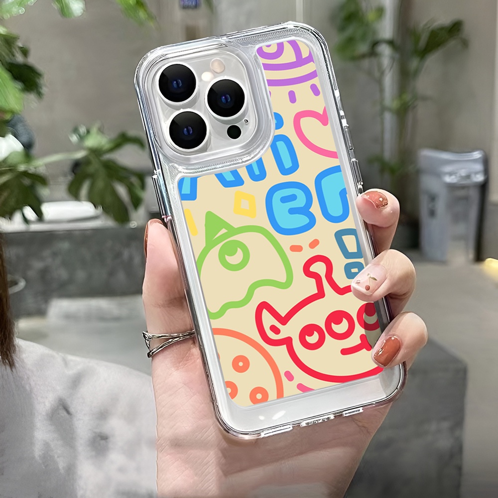 Ốp Điện Thoại Trong Suốt Hình Người Ngoài Hành Tinh Cho iphone 14 Pro Max 14 Plus 13 11 12 7Plus X XR XS Max 8 7