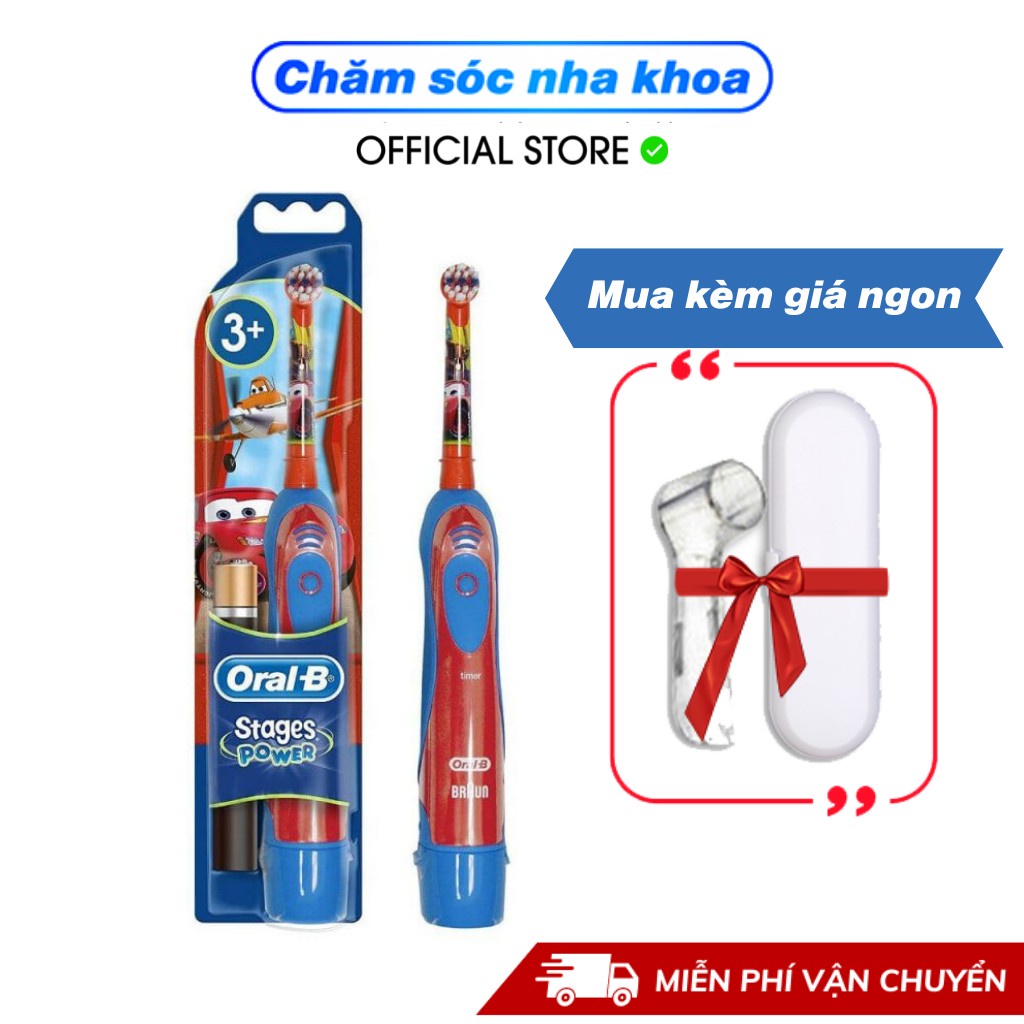 Bàn chải đánh răng tự động sử dụng pin Oral-B Disney cho trẻ em, bé trai từ 3 tuổi