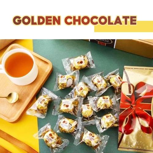 Kẹo Socola HONGYA Golden Chocolate Cao Cấp, Kẹo Chocolate Đài Loan - Hộp 208Gr