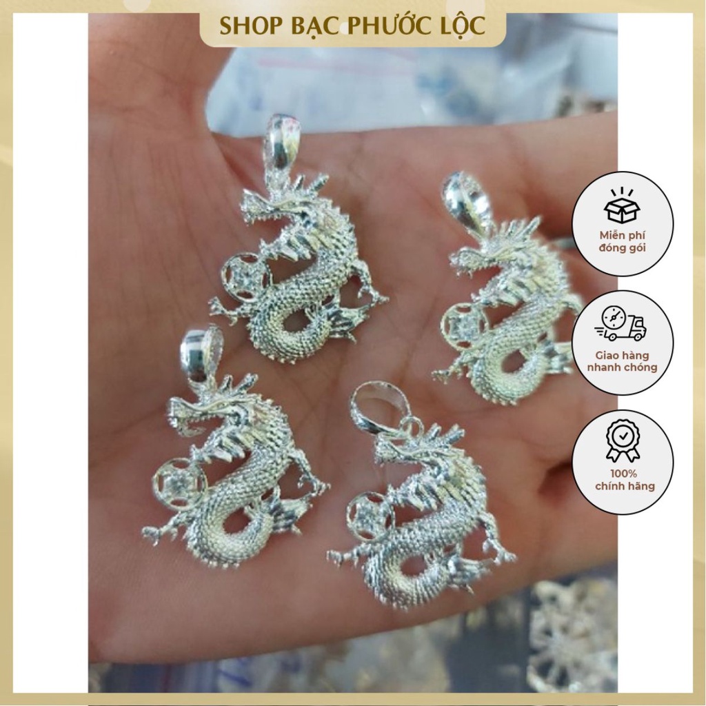 Mặt dây chuyền nam hình rồng bạc 925