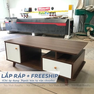 Bàn trà sofa gỗ phòng khách hiện đại chân gỗ bsf-02