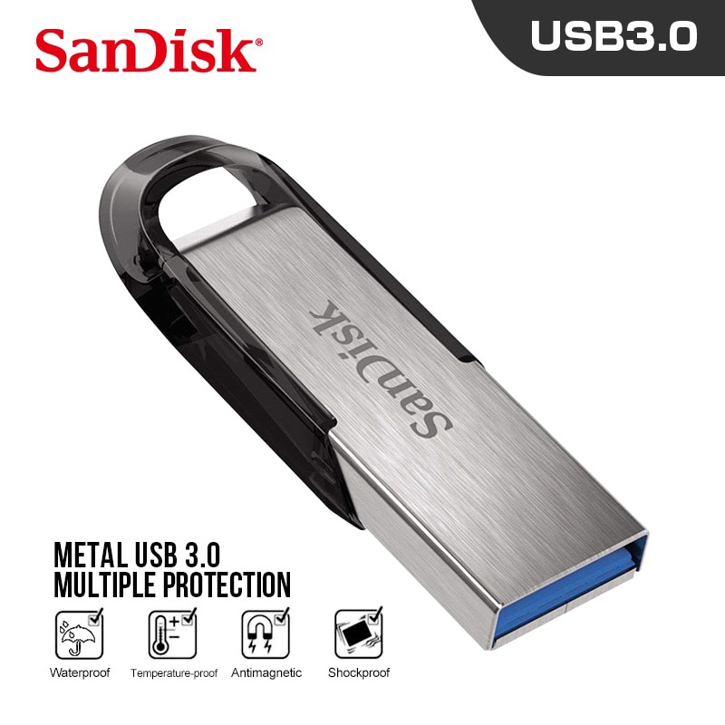 Usb SanDisk Ultra Flair 256GB CZ73 3.0 32GB 64GB 128GB Vỏ Kim Loại