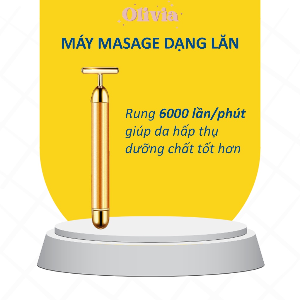 Máy massage nâng cơ cầm tay mini thiết kế dạng que ngang con lăn nâng cơ mặt chống lão hóa đẩy nhanh tuần hoàn máu