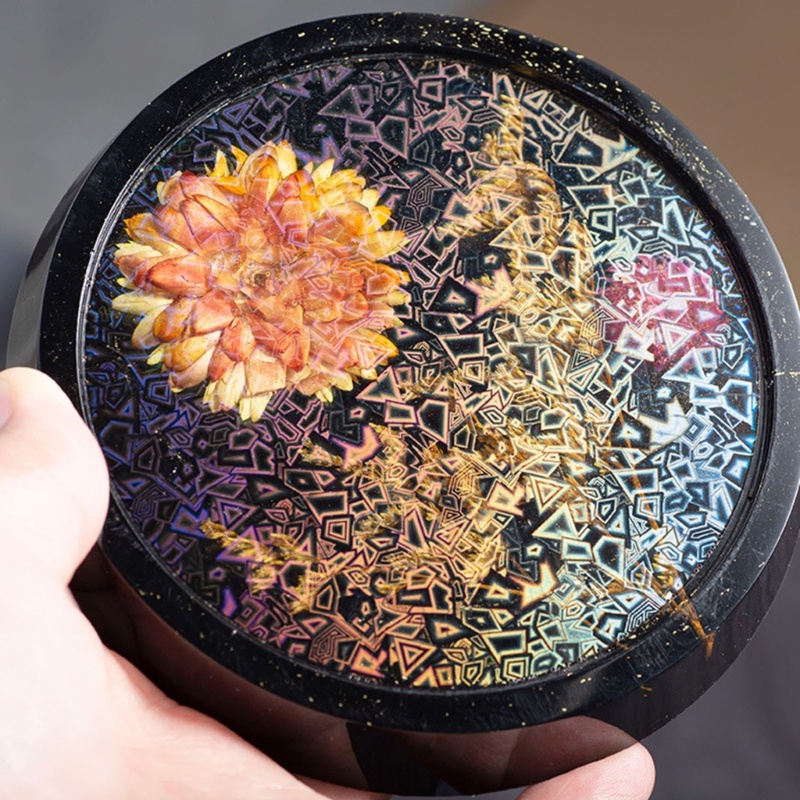 Sa Khuôn Silicon Làm Đế Lót Ly Bằng Epoxy Độc Đáo Trang Trí Nhà Cửa DIY