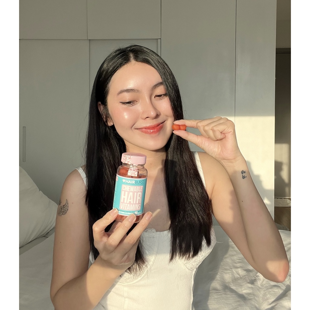 Combo set gội xả + kẹo dẻo Chewable HAIRBURST kích thích mọc tóc, chắc khỏe 350ml/ch