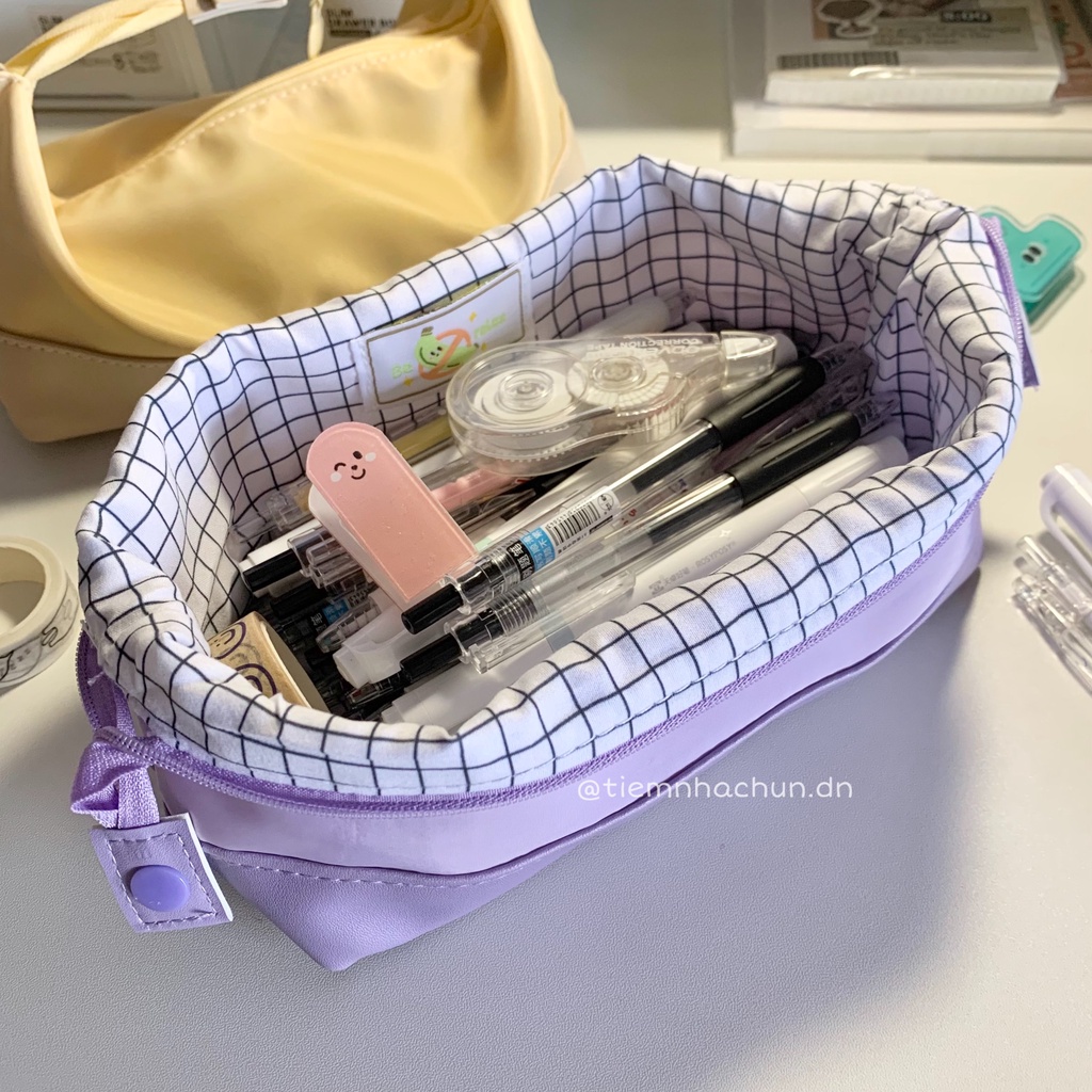 TÚI ĐỰNG BÚT SIÊU TO POOL PENCIL CASE MÀU PASTEL (ảnh thật) - Tiệm nhà chun