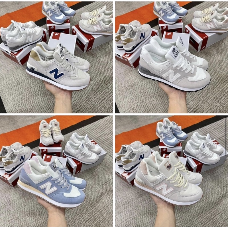 Giày NB 574 giày NB 574 xanh baby, giày NB 574 xám grey, giày NB574 xám hồng, giày NB 574 xám xanh gót nâu bản cao cấp