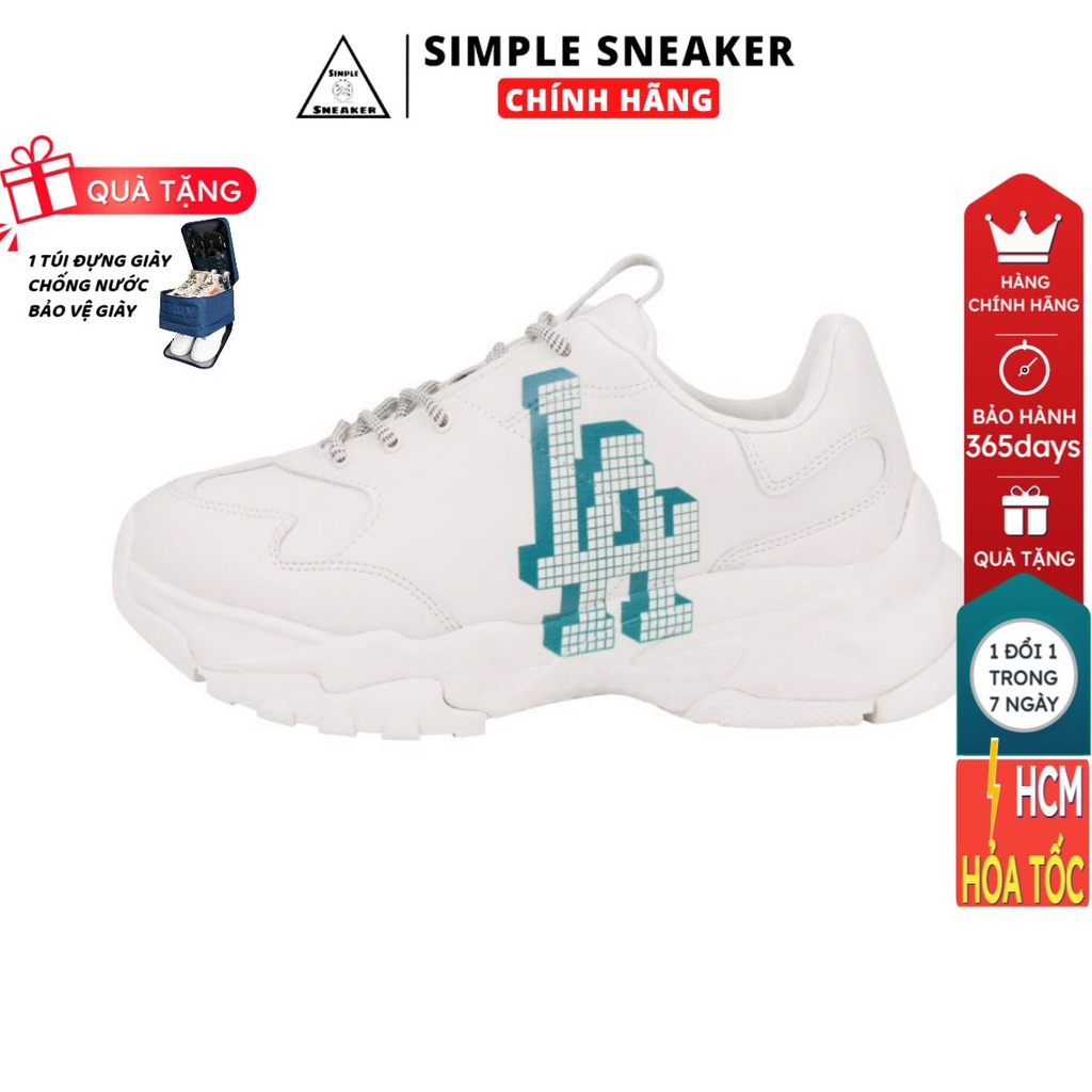 Giày MLB LA Chính Hãng 🔴SIMPLE SNEAKER🔴 MLB Big Ball Chunky LA Dodgers Block 3D Auth