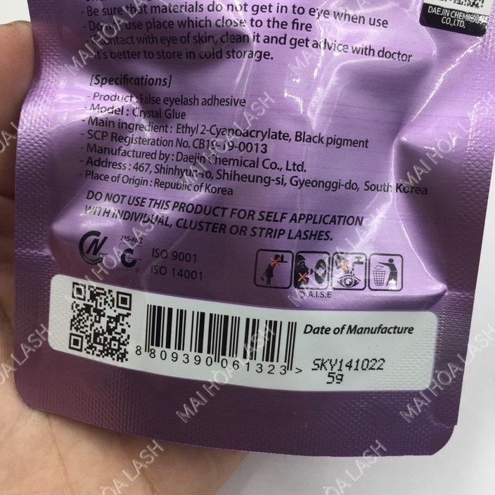 Keo Nối Mi Crystal Chính Hãng - Dụng Cụ Nối Mi - Mi Fan - Mi Khay - Mai Hòa Lash