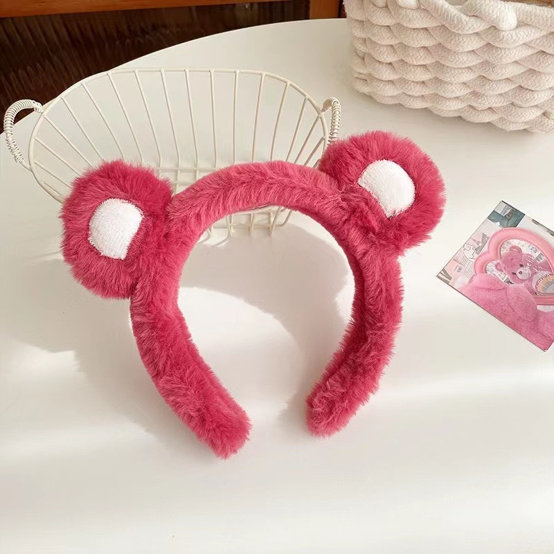 Băng Đô Cài Tóc Hình Gấu Và Dâu Tây Dễ Thương Cho Bé Gái