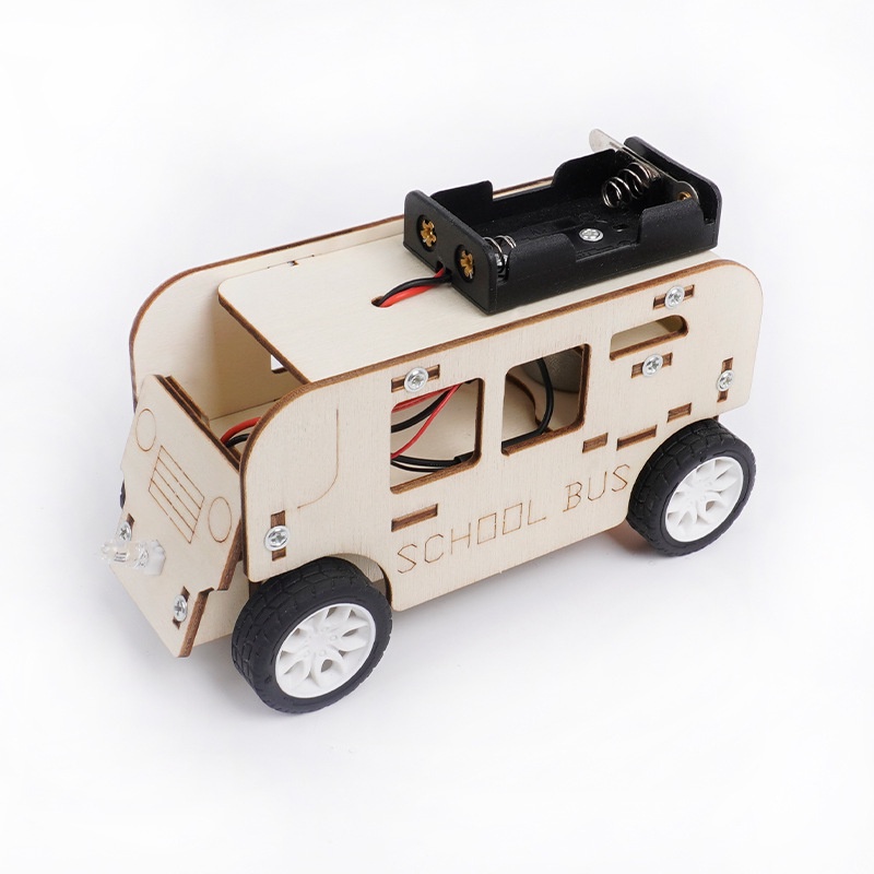 Đồ chơi stem - Bộ lắp ghép combo 8 sản phẩm xe tăng, ô tô, cano, xe lu, máy bay gỗ chạy bằng Pin AA. trí tuệ, sáng tạo