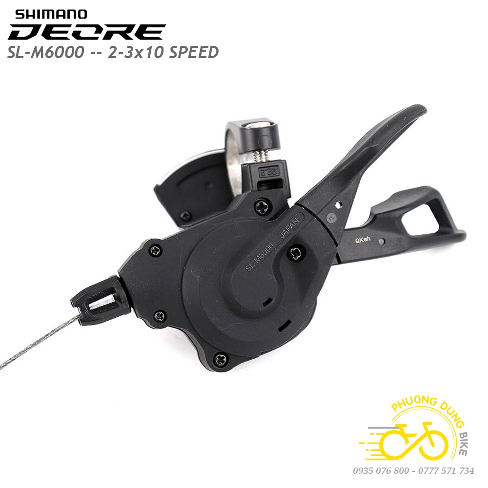 Tay đề bấm xả xe đạp SHIMANO DEORE SL M6000 2/3x10 Speed - Hàng Chính Hãng
