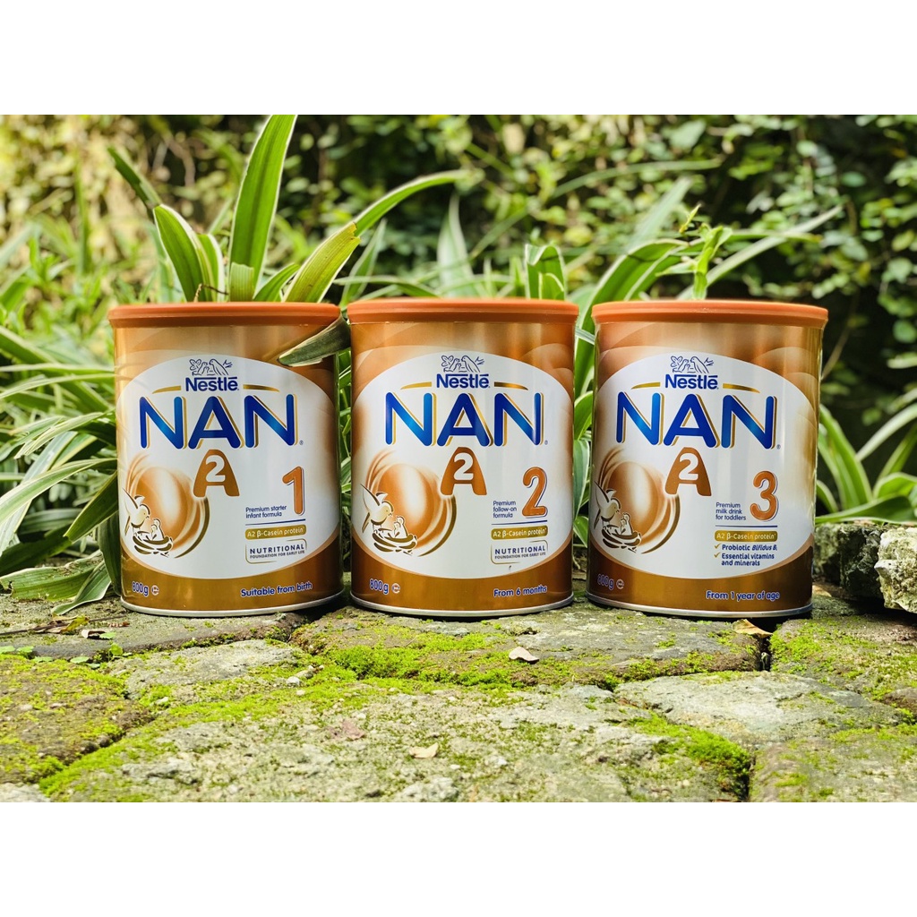 Sữa Nan A2 đủ số 1-2-3 hộp 800gr nội địa Úc cho bé date xa