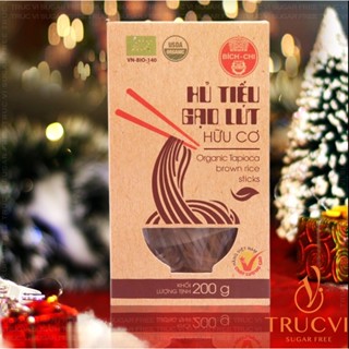 Hủ Tiếu Gạo Lứt Hữu Cơ eat clean Bích Chi hộp 200gram