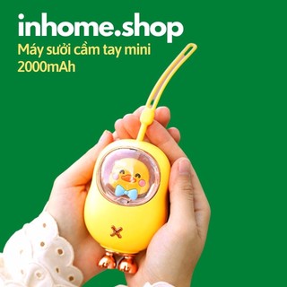 Máy sưởi ấm mini cầm tay, máy sưởi tay mini chân sạc Type-C hình vịt vàng dễ thương nhỏ gọn sưởi ấm bàn tay êm ái