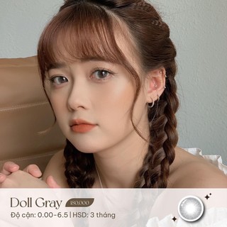 Lens kính áp tròng lensmbd màu doll gray xám tự nhiên thật mắt full độ cận 0.00-6.5