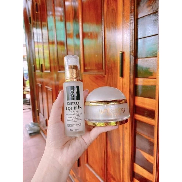 Combo Kem Face Pháp chữ A Cosmetics + Detox Bọt Biển Mỹ phẩm Phương Anh