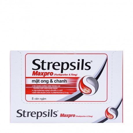 Viên ngậm giảm đau họng nặng Strepsils Maxpro hộp 16 viên