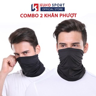 Combo 2 Chiếc Khăn Phượt Đa Năng, Khẩu Trang Vải Chống Bụi Chống Nắng Tia UV