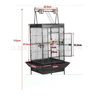 1 lồng nuôi vẹt cao cấp nhập khẩu size to có máng be phân, dành cho chim, vẹt