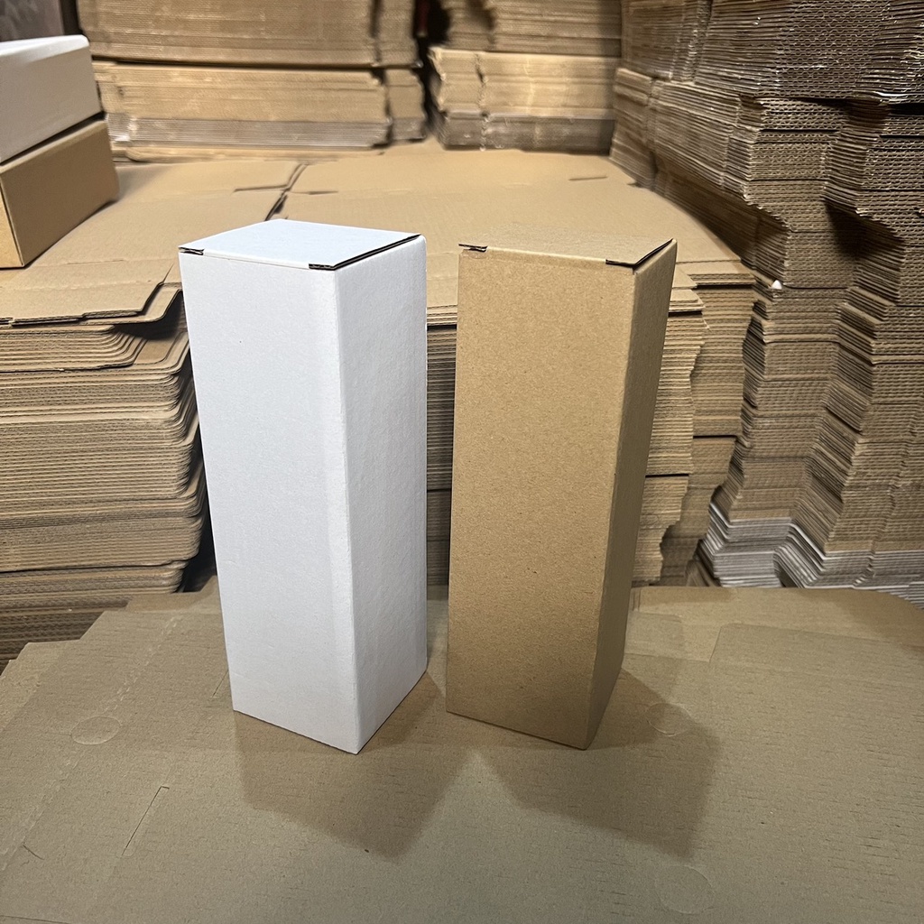 COMBO 50 Hộp carton đáy gài nắp đậy size 6X6X20cm NHIỀU MÀU