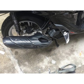 Ốp Bô Sh + Chụp Đuôi Vân Cacbon Xe Sh 2017 - 2022 Kiểu Vân Filber Mới